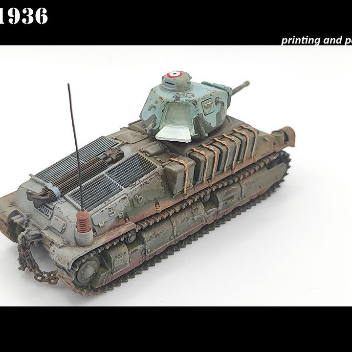 3D Printable Somua S35 by Counlane Models